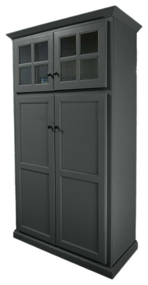 Pantry Cabinets |   Traditional Pantry With Upper Cabinet Storage, Iron Ore Furniture Pantry Cabinets