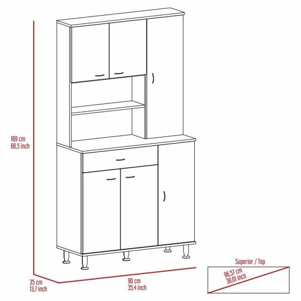 Pantry Cabinets |   Venice Pantry Cabinet, White Furniture Pantry Cabinets