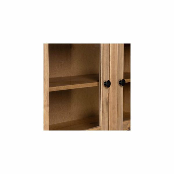 Pantry Cabinets |   Vidaxl Cabinet Wooden Display Case Storage Cabinet Solid Pine Panama Range Furniture Pantry Cabinets