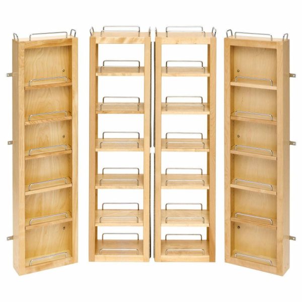 Pantry Cabinets |   Wood Swing Out Pantry Cabinet Organizer Kit, 12″Wx7.5″Dx45″H Furniture Pantry Cabinets