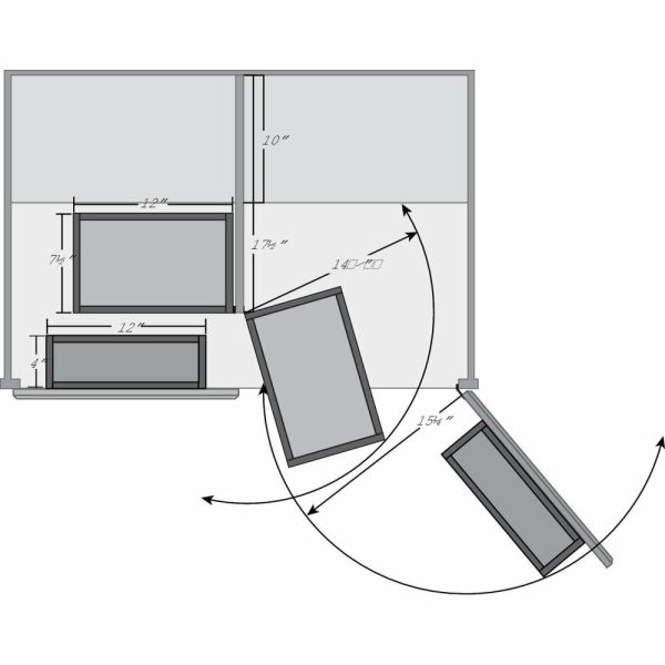 Pantry Cabinets |   Wood Swing Out Pantry Cabinet Organizer Kit, 12″Wx7.5″Dx45″H Furniture Pantry Cabinets