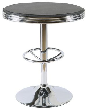 Pub & Bistro Tables |   California Black Swivel Bar Table Furniture Pub & Bistro Tables