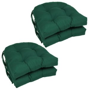 Seat Cushions |   16-Inch Solid Twill U-Shaped Tufted Chair Cushions (Set Of 4) Furniture Seat Cushions