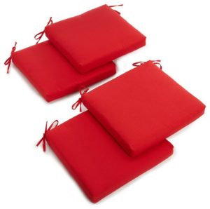 Seat Cushions |   20-Inch By 19-Inch Twill Chair Cushion (Set Of Four) Furniture Seat Cushions