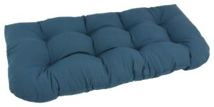 Seat Cushions |   42″X19″ U-Shaped Twill Tufted Settee/Bench Cushion, Indigo Furniture Seat Cushions