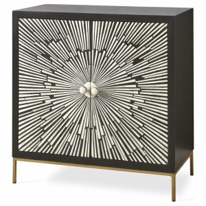 Storage Cabinets |   Amika 2 Door Sunburst Accent Cabinet Furniture Storage Cabinets