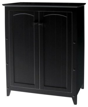 Storage Cabinets |   Black Double Door Cabinet Furniture Storage Cabinets