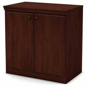 Storage Cabinets |   South Shore Morgan Small 2-Door Storage Cabinet, Royal Cherry Furniture Storage Cabinets