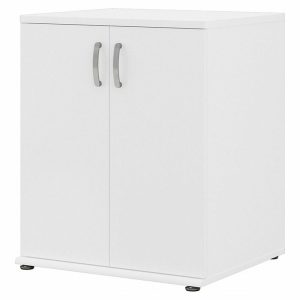 Storage Cabinets |   Universal Floor Storage Cabinet With Doors In White – Engineered Wood Furniture Storage Cabinets