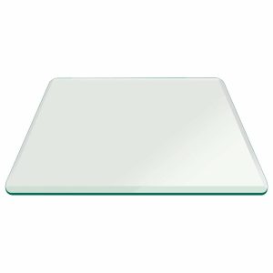 Table Tops & Bases |   1/2 Inch Thick Beveled Polished Tempered Square Glass Table Top, 12″ Furniture Table Tops & Bases