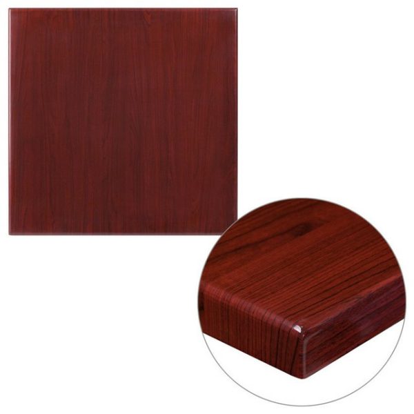 Table Tops & Bases |   24″ Square Resin Mahogany Table Top Furniture Table Tops & Bases