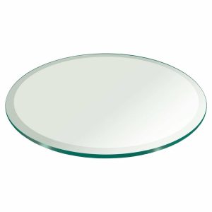 Table Tops & Bases |   Glass Table Top: 29 Inch Round 1/2 Inch Thick Beveled Tempered Furniture Table Tops & Bases