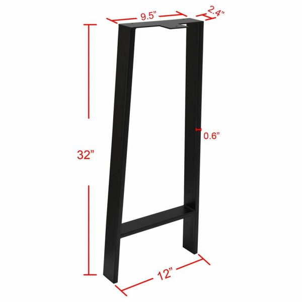 Table Tops & Bases |   H Type Square Heavy Duty Table Legs, Set Of 2, 32” Furniture Table Tops & Bases