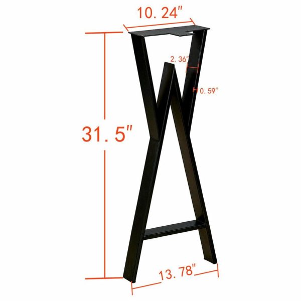 Table Tops & Bases |   Heavy Duty Table Legs W Type Set Of 2, 32” Furniture Table Tops & Bases