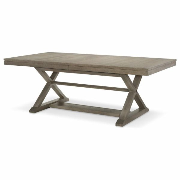 Table Tops & Bases |   Highline Trestle Table, Base, Greige Furniture Table Tops & Bases