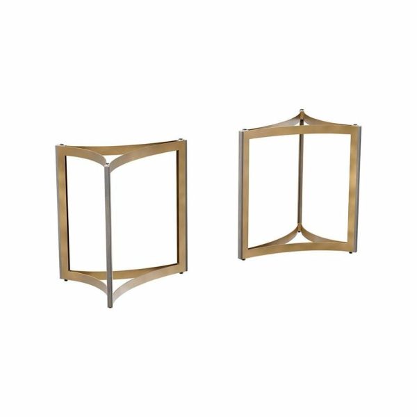 Table Tops & Bases |   Mendoza Dining Table Base, Set Of 2, Gold Furniture Table Tops & Bases