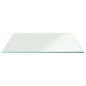 Table Tops & Bases |   Rectangle Glass:24X48 Inch 1/2 Thick Beveled Tempered Radius Corners Furniture Table Tops & Bases