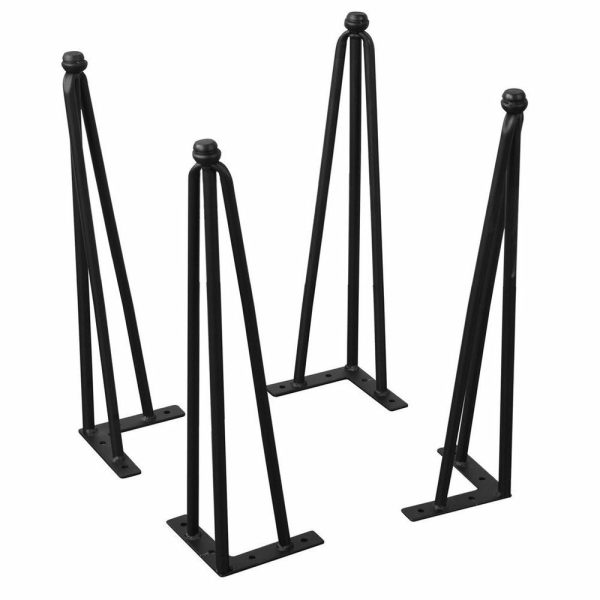 Table Tops & Bases |   Serenta Hairpin Metal Table Legs, 4-Piece Set, Black, 19″ Furniture Table Tops & Bases