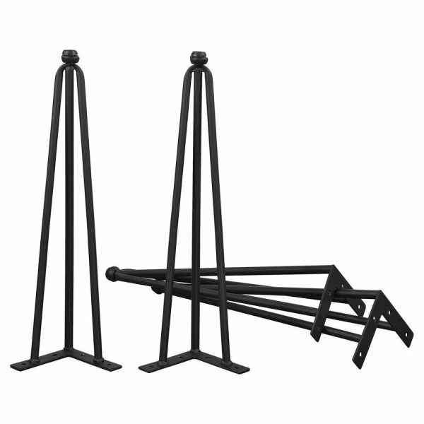 Table Tops & Bases |   Serenta Hairpin Metal Table Legs, 4-Piece Set, Black, 19″ Furniture Table Tops & Bases