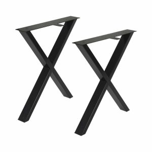 Table Tops & Bases |   X-Type Table Leg, Set Of 2, Black, 30” Furniture Table Tops & Bases