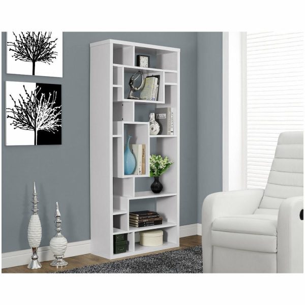 Bookcases |   Bookshelf, Bookcase, Etagere, 72″H, Office, Bedroom, Laminate, White Bookcases Bookcases