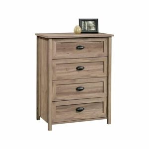 Dressers And Chests |   Bowery Hill Four Large Drawers Wood Bedroom Chest In Salt Oak Bedroom Dressers And Chests