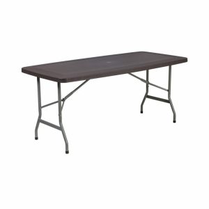 Folding Tables |   Brn Rattan 30X96 Fold Table Folding Tables Folding Tables