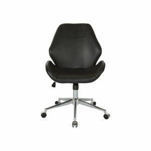 Office Chairs |   Chatsworth Faux Leather Office Chair, Black Furniture Office Chairs