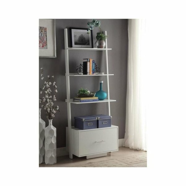 Bookcases |   Convenience Concepts American Heritage Bookcase File Drawer In White Wood Finish Bookcases Bookcases