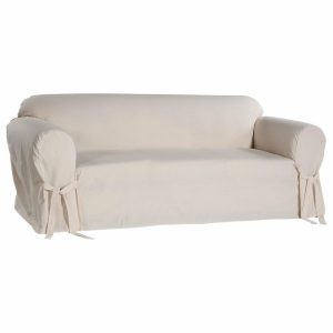 Slipcovers & Chair Covers |   Classic Slipcovers Brushed Twill 1-Piece Loveseat Slipcover Solid Natural Furniture Slipcovers & Chair Covers