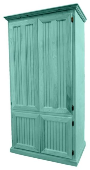 Pantry Cabinets |   Extra Wide Coastal Kitchen Pantry Cabinet, Aqua Fiesta Furniture Pantry Cabinets