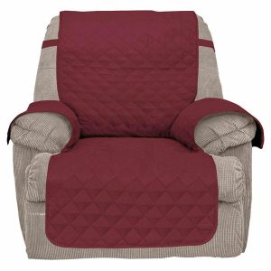 Slipcovers & Chair Covers |   Dii Reversible Recliner Cover Cranberry Furniture Slipcovers & Chair Covers