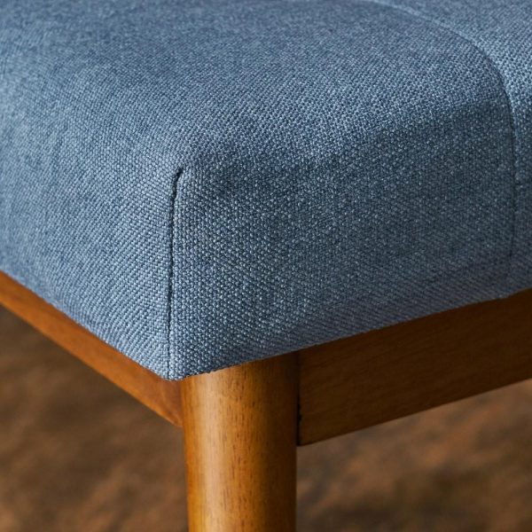 Bedroom Benches |   Gdf Studio Flora Mid Century Tufted Fabric Ottoman, Blue Bedroom Bedroom Benches