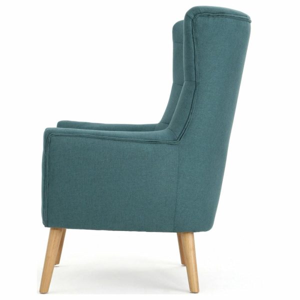 Chairs |   Gdf Studio Temescal Mid Century Modern Dark Teal Fabric Club Chair, Dark Teal Chairs Chairs