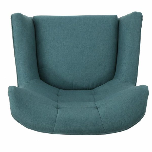 Chairs |   Gdf Studio Temescal Mid Century Modern Dark Teal Fabric Club Chair, Dark Teal Chairs Chairs