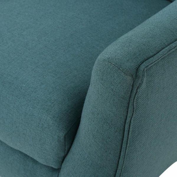 Chairs |   Gdf Studio Temescal Mid Century Modern Dark Teal Fabric Club Chair, Dark Teal Chairs Chairs