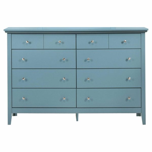 Dressers And Chests |   Hammond 8-Drawer Double Dresser 39 In. X 18 In. X 58 In., Teal Bedroom Dressers And Chests