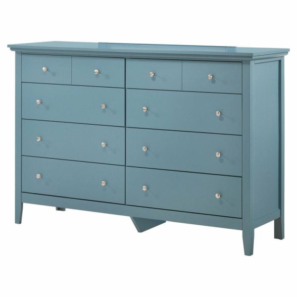 Dressers And Chests |   Hammond 8-Drawer Double Dresser 39 In. X 18 In. X 58 In., Teal Bedroom Dressers And Chests