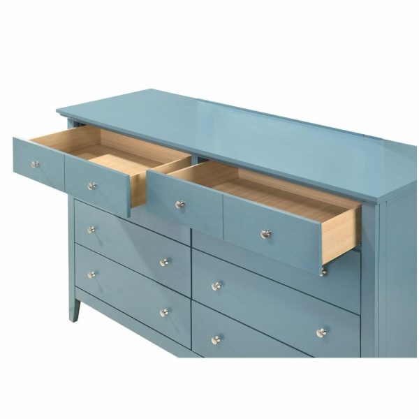 Dressers And Chests |   Hammond 8-Drawer Double Dresser 39 In. X 18 In. X 58 In., Teal Bedroom Dressers And Chests