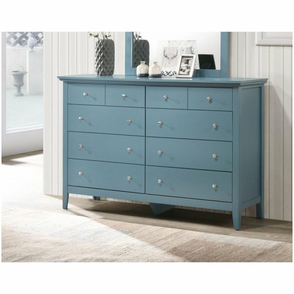 Dressers And Chests |   Hammond 8-Drawer Double Dresser 39 In. X 18 In. X 58 In., Teal Bedroom Dressers And Chests