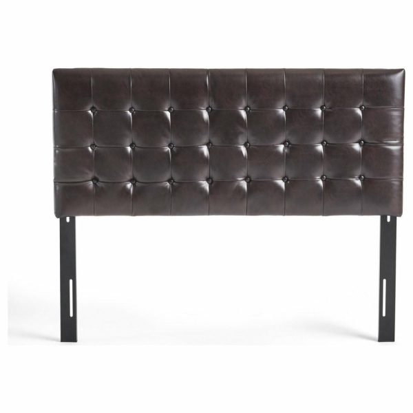 Headboards |   Gdf Studio Lansing Queen/Full Headboard, Brown Leather Bedroom Headboards