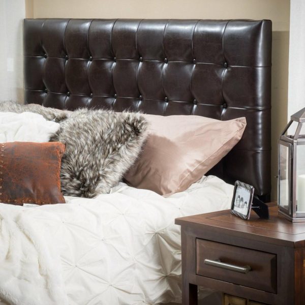 Headboards |   Gdf Studio Lansing Queen/Full Headboard, Brown Leather Bedroom Headboards