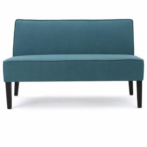 Sofas & Sectionals |   Gdf Studio Charlotte Modern Simple Elegant Fabric Loveseat, Dark Teal Furniture Sofas & Sectionals