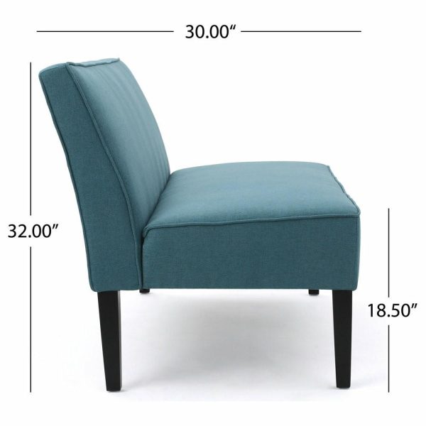 Sofas & Sectionals |   Gdf Studio Charlotte Modern Simple Elegant Fabric Loveseat, Dark Teal Furniture Sofas & Sectionals