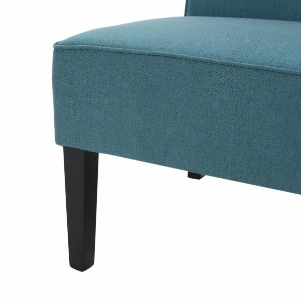 Sofas & Sectionals |   Gdf Studio Charlotte Modern Simple Elegant Fabric Loveseat, Dark Teal Furniture Sofas & Sectionals