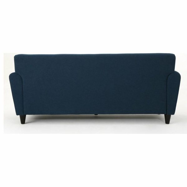 Sofas & Sectionals |   Gdf Studio Emily Buttoned Traditional Fabric 3-Seat Sofa, Navy Blue Furniture Sofas & Sectionals