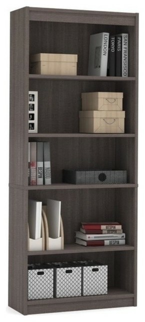 Bookcases |   Bestar Standard Bookcase, Bark Gray Bookcases Bookcases